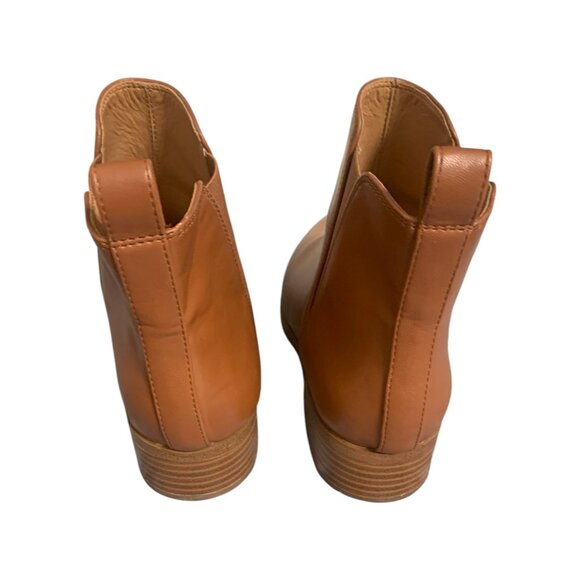 J Crew Factory Brown Rory Leather Heeled Boots - Women's Size 8 - Picture 2 of 5